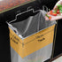 Sexoxo Trash Bag Holder for Cupboards Kitchen Cabinet Door, Stainless Steel Portable Garbage Bins ( with Wall Sticker