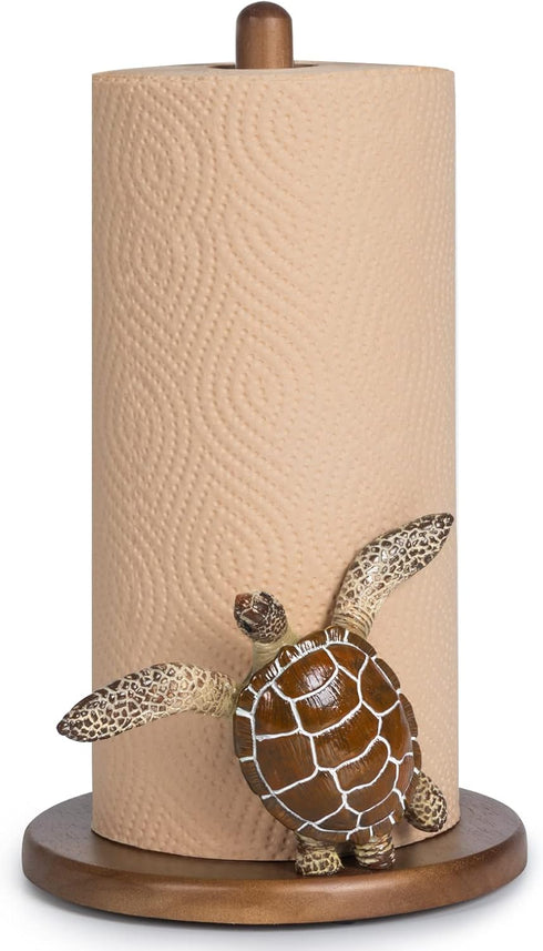 Turtle Paper Towel Holder - Decorative Paper Towel Holders Wooden Cute Decor