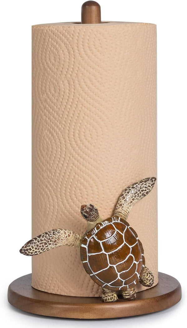 Turtle Paper Towel Holder - Decorative Paper Towel Holders Wooden Cute Decor