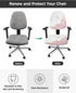 Vandarllin Office Chair Cover White Gold Blush Pink Stretchable Universal Computer Desk Chair Cover Abstract Marble Agate Washable Removable Anti-Dust Rotating Gaming Chair Slipcovers, Modern by Vandarllin