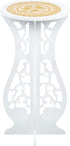 Asian Home Beautiful White PVC Board Flower Plant and Vase Stand Display with Intricate