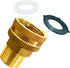 YOUHO Brass Garden Hose Adapter 3/4” GHT Female x 1/2” NPT Male Connector, GHT to NPT Fitting
