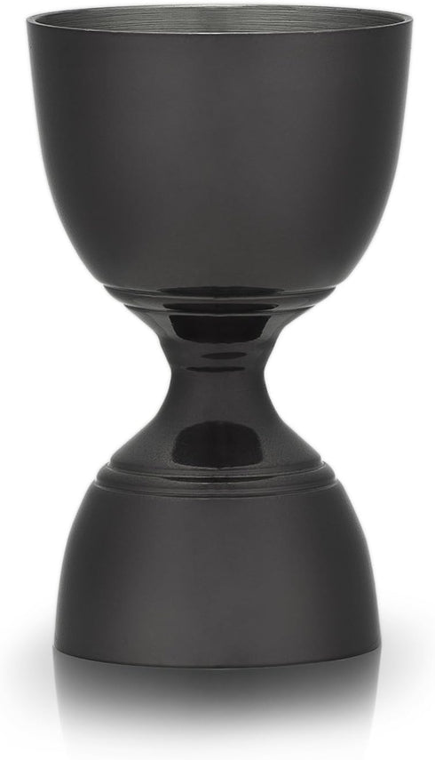 Viski Canterbury Double Measure for Cocktails, Stainless Steel Bartender Tool, Gunmetal Black