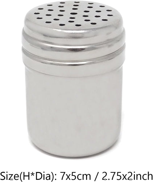 Honbay 2PCS 5 oz Stainless Steel Dredge Salt Sugar Spice Pepper Shaker Seasoning Cans by Honbay