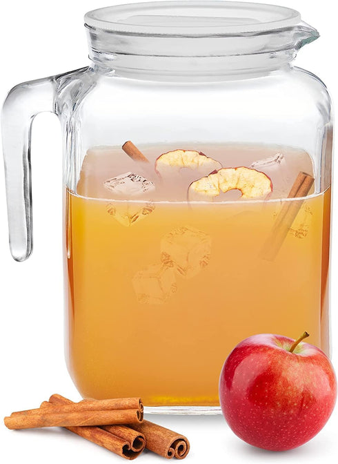 Bormioli Rocco Frigoverre Jug, 68 oz, 2 Liter, Hermetic Lid