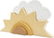 AWISBI Wooden Cloud and Sun Rainbow Decoration, Boho Baby Nursery Decor, Woodland Nursery
