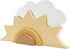 AWISBI Wooden Cloud and Sun Rainbow Decoration, Boho Baby Nursery Decor, Woodland Nursery