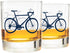 Greenline Goods Bicycle Whiskey Glasses - Set of 2, 10 oz Tumbler Gift Set