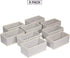 DIOMMELL Foldable Cloth Storage Box, Closet Dresser Drawer Organizer, Fabric Baskets for Clothes, Set of 9 Grey 090