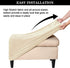 Stretch Ottoman Covers, Velvet Ottoman Slipcover Rectangle Storage Stool Cover Footstool Slipcover for Living Room