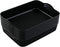 Large Plastic Storage Basket Tray with Handle, Black, Pack of 6