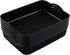 Large Plastic Storage Basket Tray with Handle, Black, Pack of 6