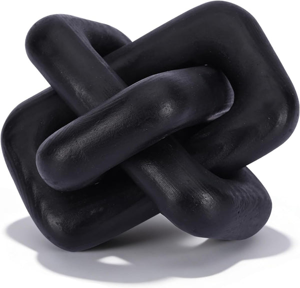 Wooden Knot Decoration Bohemian Decoration Hand-Carved Knot Black Coffee Table Decoration Suitable