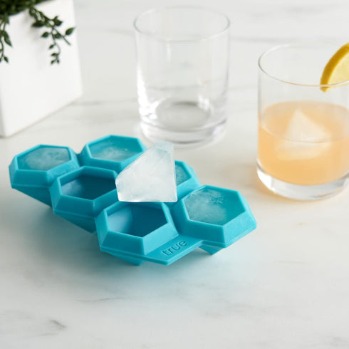 TrueZoo Diamond Silicone Mold Tray for Whiskey Bath Bombs, Candy, Soap, DIY Crafts, Blue, Set of 1