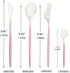 Mirror Cutlery Serving Set, 24-Piece Stainless Steel Silverware with Pink Handle, Modern Tableware for Home Party