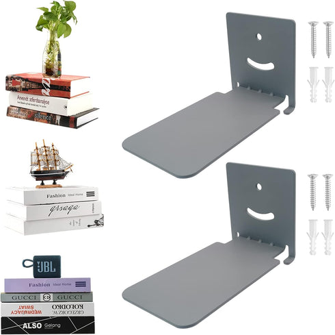SHTCSZBA Invisible Floating Bookshelves Wall Mounted, Heavy-Duty Book Organizers, Iron Wall Mount Storage