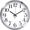 TopOne Silent Wall Clock, Battery Operated 12 inch Silver Aluminum Quartz Decor for Kitchen, Home, School