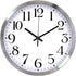 TopOne Silent Wall Clock, Battery Operated 12 inch Silver Aluminum Quartz Decor for Kitchen, Home, School