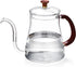 Unbreakable Gooseneck Kettle for Drip Coffee, 20OZ Glass Coffee Kettle with Lid for Stove Top