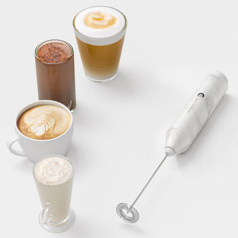 Powerful Milk Frother Handheld Foam Maker, Mini Whisk Drink Mixer for Coffee, Cappuccino, Latte, Matcha, Hot Chocolate,