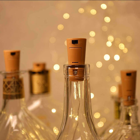 16 Pack 20LED VOOKRY Wine Bottle Lights with Cork, Fairy Lights Battery Operated Mini Copper Wire Cork Lights