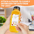 Leaflai 12oz 6 Juice Bottles - Bottles with Lids, pcs Plastic Juice Containers with Caps Reusable Drink Containers