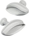 PME LY1002 Veined Lily Plunger Cutters, Set of 2, Large Size, White
