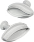 PME LY1002 Veined Lily Plunger Cutters, Set of 2, Large Size, White