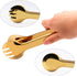 4 PCS Stainless Steel Serving Tongs, 9 Inch Buffet Utensils for Salad, Appetizer, Dessert, Gold