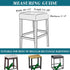 HFCNMY Counter (4 Pack,Coffee) Stool Covers Rectangle, Stretch Waterproof PU Rectangle Bar Stool Covers Vanity Stool