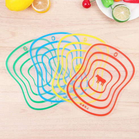 Flexible Transparent Cutting Board, Kitchen PP Chopping Boards in Four Colors