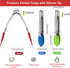 Mini Kitchen Tongs with Silicone Tips,Silicone Serving Tongs of 3 set,7 inch Non-stick Small Tongs with Stainless Steel Silicon Handles, Heat Resistant Tongs for Cooking, Serving (Multi-Color) by JXJYZLN