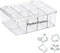 Cookie Cutters Organizer for Baking, Biscuit Cutters Storage Box with 8 Adjustable Compartments and Dustproof Lid