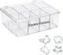 Cookie Cutters Organizer for Baking, Biscuit Cutters Storage Box with 8 Adjustable Compartments and Dustproof Lid