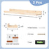 24 inch 2 Packs, Picture Ledge Shelf for Wall, Solid Pine Wood Nursery Book Shelves Floating Ledge Shelves for Kids'