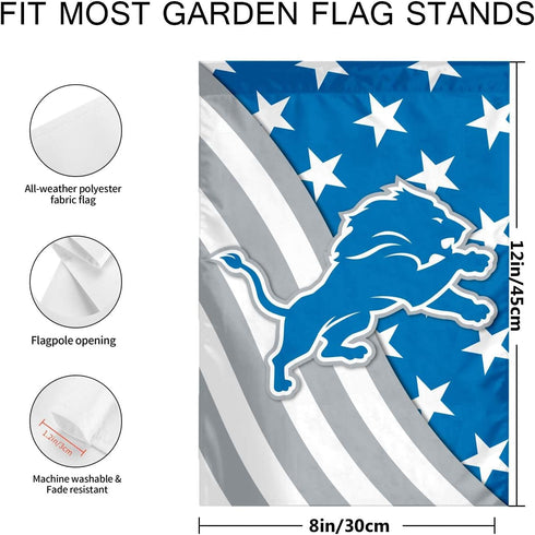 Welcome Decorations Garden Flag, 12 X 18 Inch Outdoor Football Sport Fans Double Sided House Flag