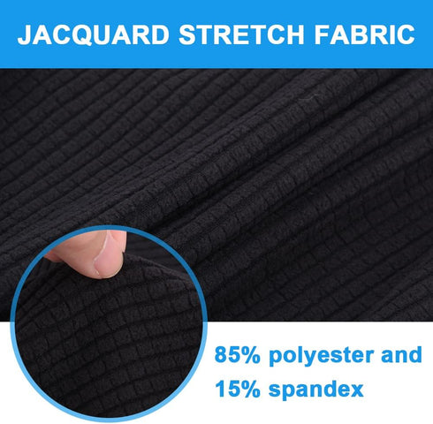 Stretch Office Chair Seat Covers with Armrest Sleeve, Jacquard Pattern High Back Computer Chair Slipcovers Removable Stretchable Covers Armchair Cover Slipcover for Universal Rotating Boss Chair by ZEENEEK