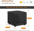 24L 24W 20H inch, NettyPro Waterproof Patio Ottoman Cover Square Outdoor Furniture Side Table Cover, x x Black