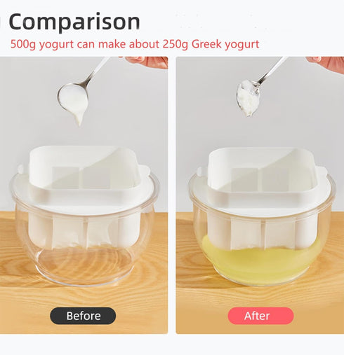 Generic (1.5QT) (600g) 7.8*7.8*6.1in, Greek Yogurt Strainer with Lid.Yogurt Filter with Ultra Fine Mesh,to Makes small