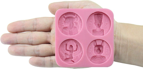 Funshowcase Antique Egypt Coins Inspired Chocolate Candy Silicone Mold for Cake Decorating, Crafting