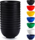 Berglander Set of 12 Black Plastic Bowls, 25oz Reusable Ramen, Soup, Cereal Bowls for Home, Restaurant, Outdoor Use