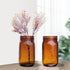 eleganttime 32 oz Amber Glass Mason Jars Wide Mouth with Airtight Lids and Bands, 6 Pack for Canning, Pickle, Fermenting