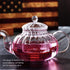 Glass Teapot with Infuser, Loose Leaf and Blooming Tea Maker, Stovetop Safe Kettle