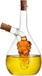 ELETON Grape Motif 2 in 1 Glass Oil and Vinegar Dispenser Dual