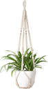 Mkono Macrame Plant Hanger Indoor Hanging Planter Basket with Wood Beads Decorative