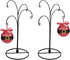 HOHIYA Christmas Ornament Display Stand Holder, 12inch Black Hanger Hook for Dog Cat Glass Ball Bauble, 2 Pcs