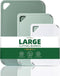 Plastic Cutting Board Set of 3, BPA Free, Large-Small Non-Slip Chopping Boards, Dishwasher Safe, Green