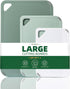 Plastic Cutting Board Set of 3, BPA Free, Large-Small Non-Slip Chopping Boards, Dishwasher Safe, Green