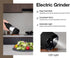 Set, 6 2packBlack+Cream Stainless Steel Rechargeable Electric Salt and Pepper Grinder USB Charging with Dust Cover
