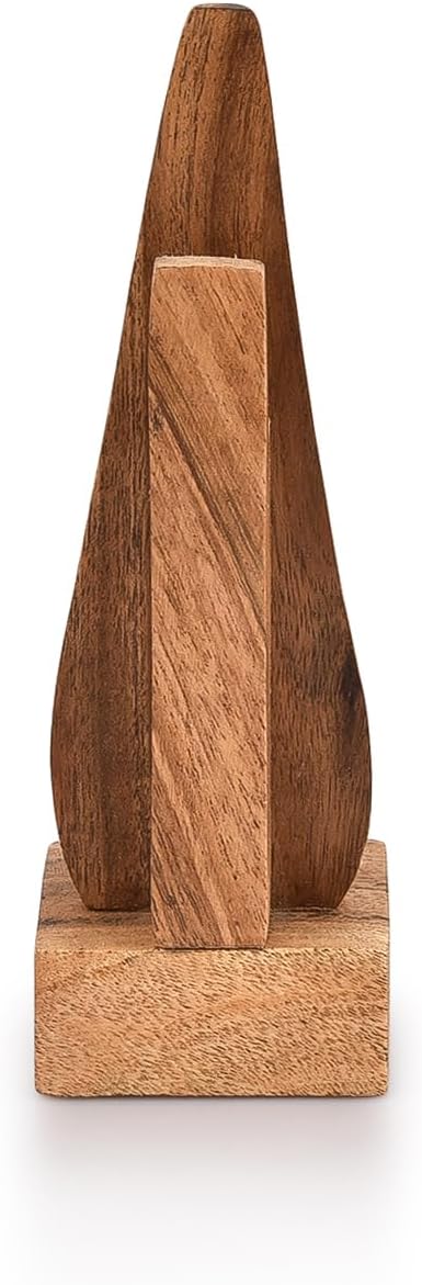 NIRMAN Wooden Nose Shaped Eyeglass Holder, Unique Desktop Accessory and Gifts Home Décor Display Stand (2" x 2" x 6")